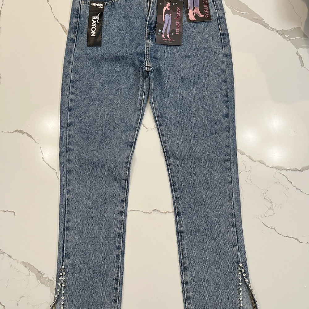Simple Society Super High Rise Mom Jean Skinny Fit NWT